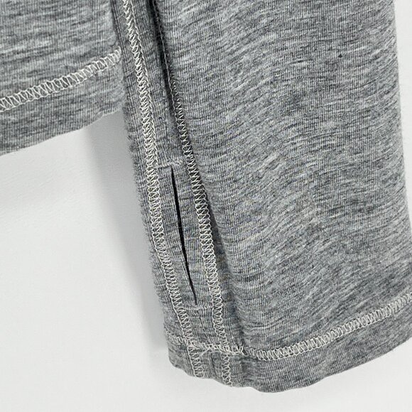 Lululemon Karma Long Sleeve Shirt Heathered Gray Thumbholes Crew Neck No Size - Picture 6 of 7